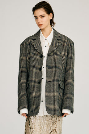 Classic Tweed Oversized Jacket Coat - 2026AUTUMN