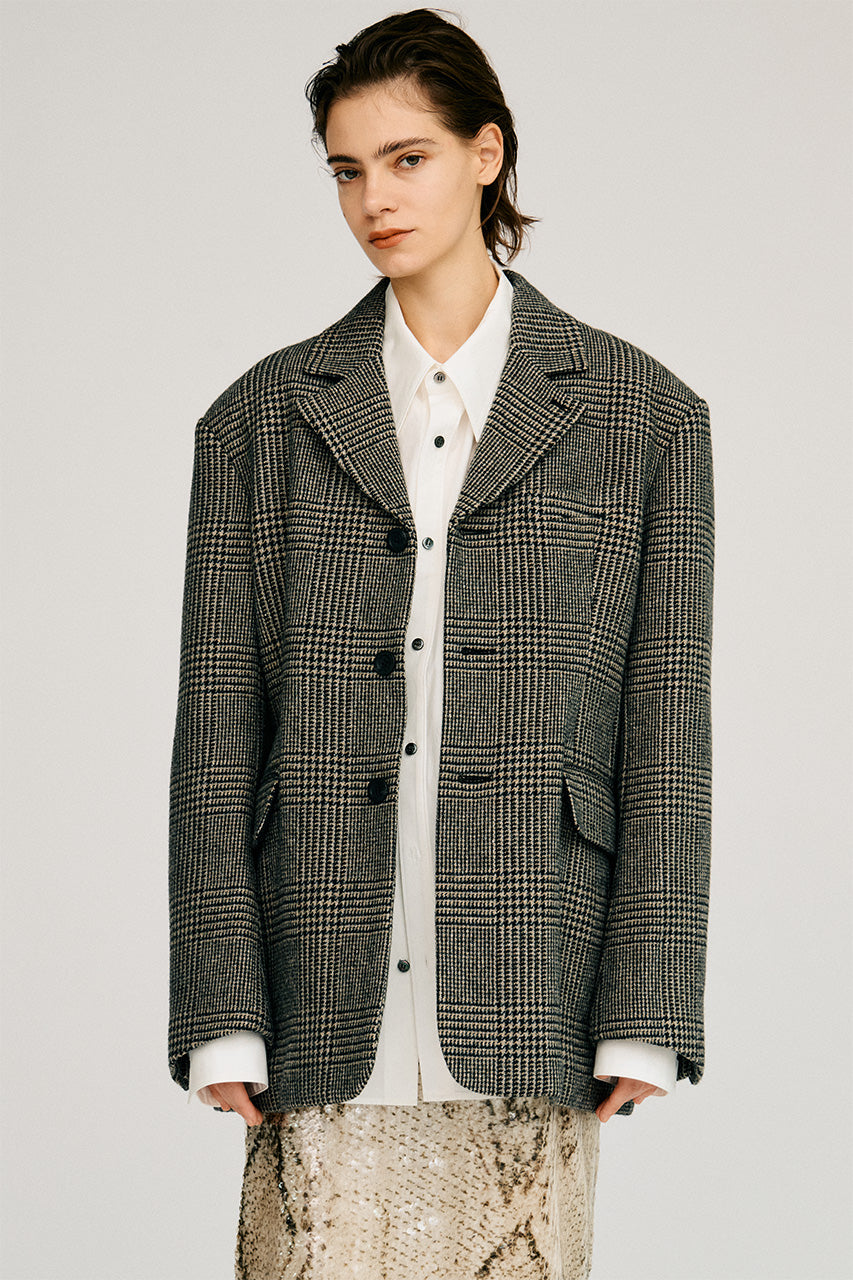 Classic Tweed Oversized Jacket Coat - 2026AUTUMN