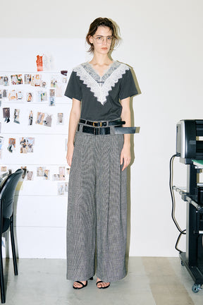 Double-Belted Wide-Leg Pants