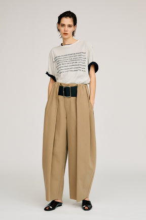 High-Waist Belted Tuck Pants - PRE ORDER