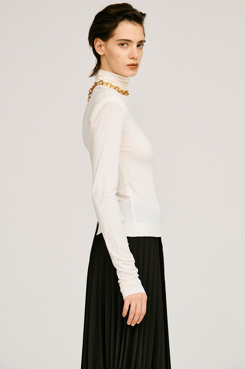 Power Shoulder High-Neck Top - 2026AUTUMN