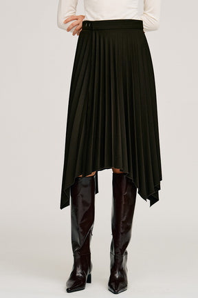 Random Pleated Wrap Skirt - 2026AUTUMN
