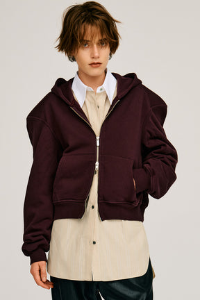 Power Shoulder Zip Hoodie - 2026AUTUMN
