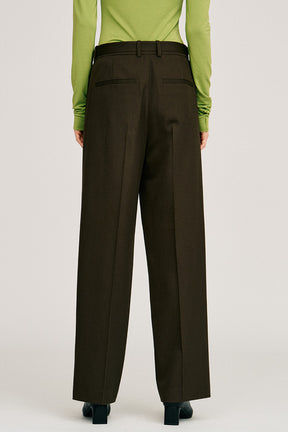 Belt Combination Slim Straight Slacks - 2026AUTUMN