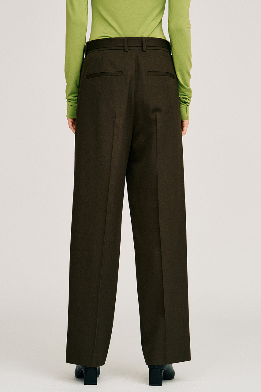 Belt Combination Slim Straight Slacks - 2026AUTUMN