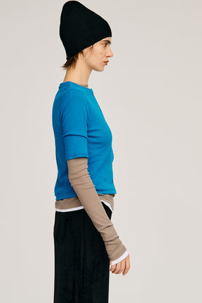Layered Half Sleeve Cardigan - 2026AUTUMN