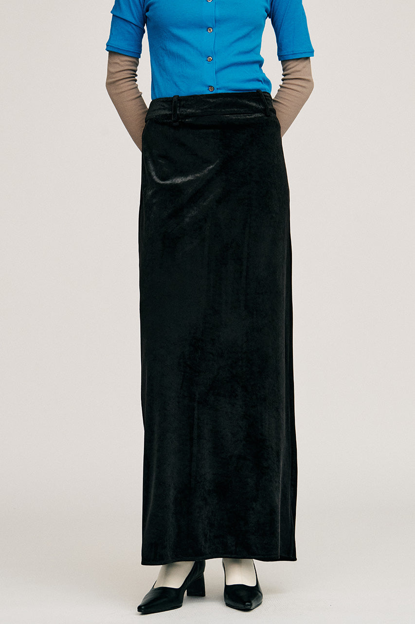 Velour Pencil Long Skirt - 2026AUTUMN
