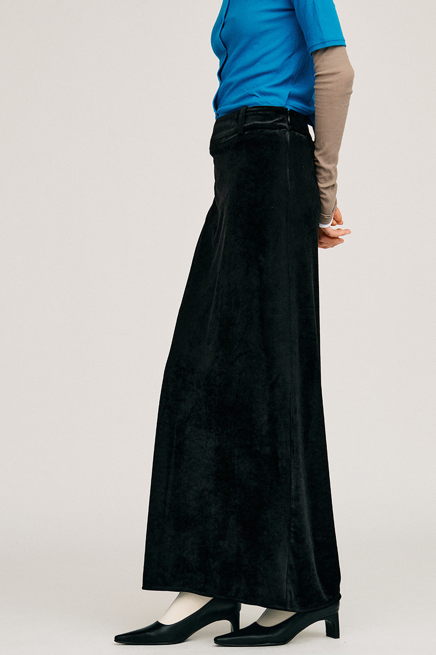 Velour Pencil Long Skirt - 2026AUTUMN