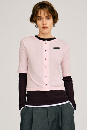 Layered Half Sleeve Cardigan - 2026AUTUMN
