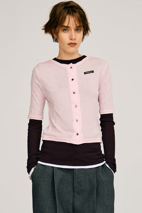 Layered Half Sleeve Cardigan - 2026AUTUMN