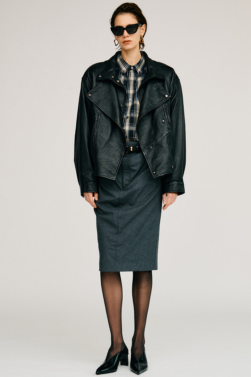Double-Waist Drape Midi Skirt - 2026AUTUMN