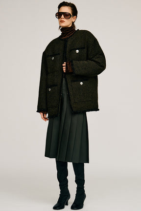 Double-Waist Pleated Half Pants - 2026AUTUMN