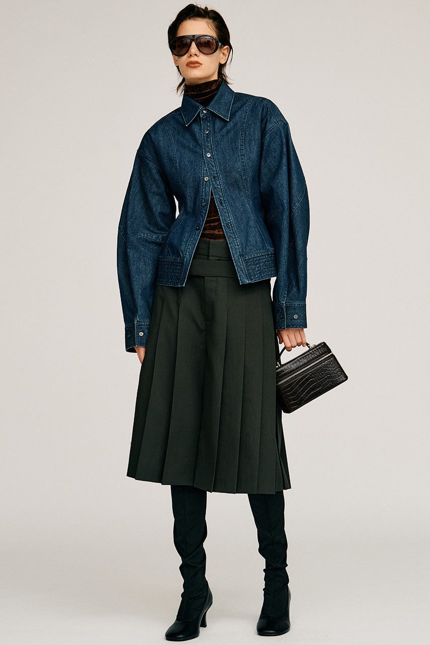 Double-Waist Pleated Half Pants - 2026AUTUMN