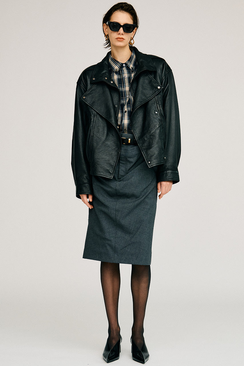 Sheep Leather Bomber Jacket - 2026AUTUMN