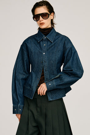 Waist Change Denim Shirt - 2026AUTUMN