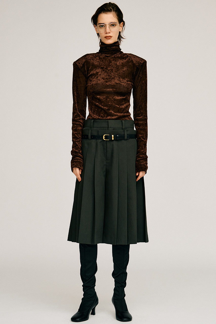 Double-Waist Pleated Half Pants - 2026AUTUMN