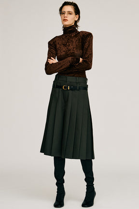 Double-Waist Pleated Half Pants - 2026AUTUMN