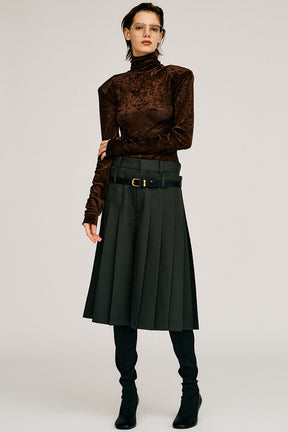 Double-Waist Pleated Half Pants - 2026AUTUMN