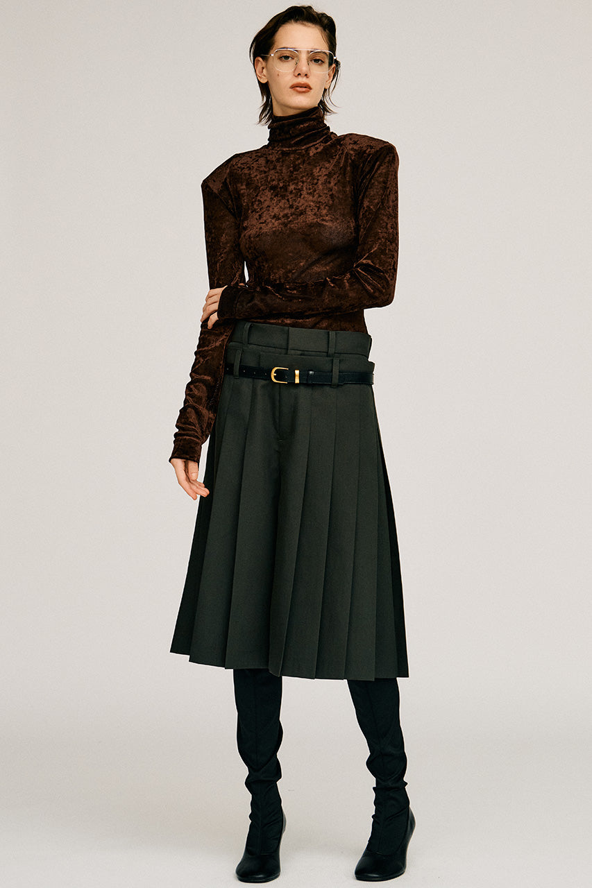 Double-Waist Pleated Half Pants - 2026AUTUMN