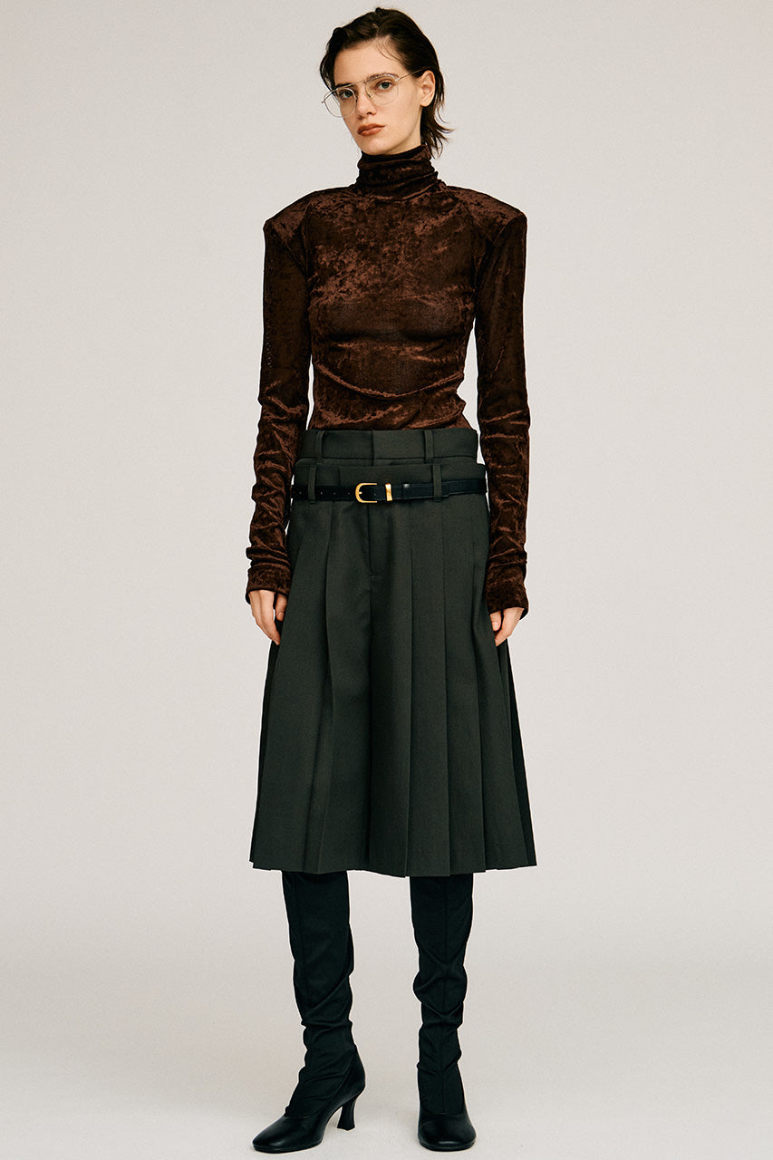 Double-Waist Pleated Half Pants - 2026AUTUMN