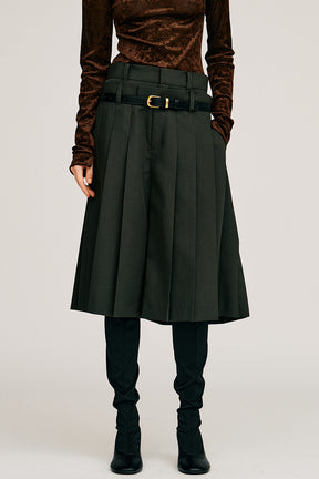 Double-Waist Pleated Half Pants - 2026AUTUMN