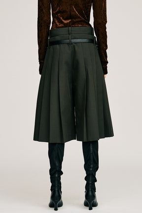 Double-Waist Pleated Half Pants - 2026AUTUMN