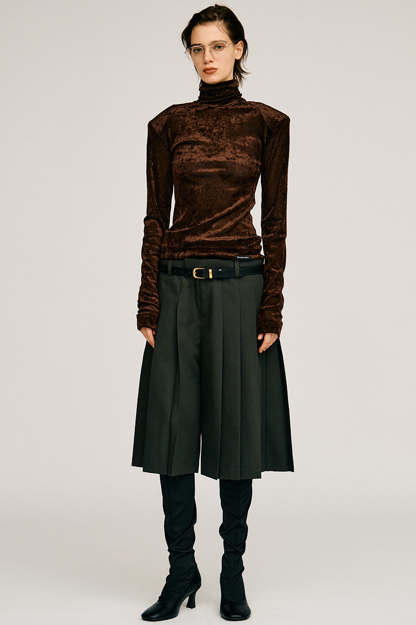 Double-Waist Pleated Half Pants - 2026AUTUMN