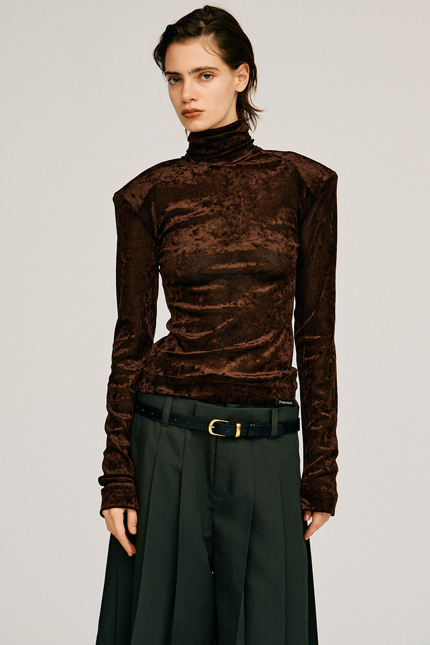 Mesh Velour Top - 2026AUTUMN