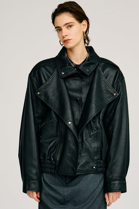 Sheep Leather Bomber Jacket - 2026AUTUMN