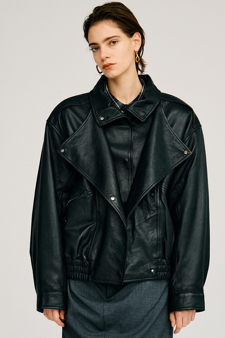 Sheep Leather Bomber Jacket - 2026AUTUMN