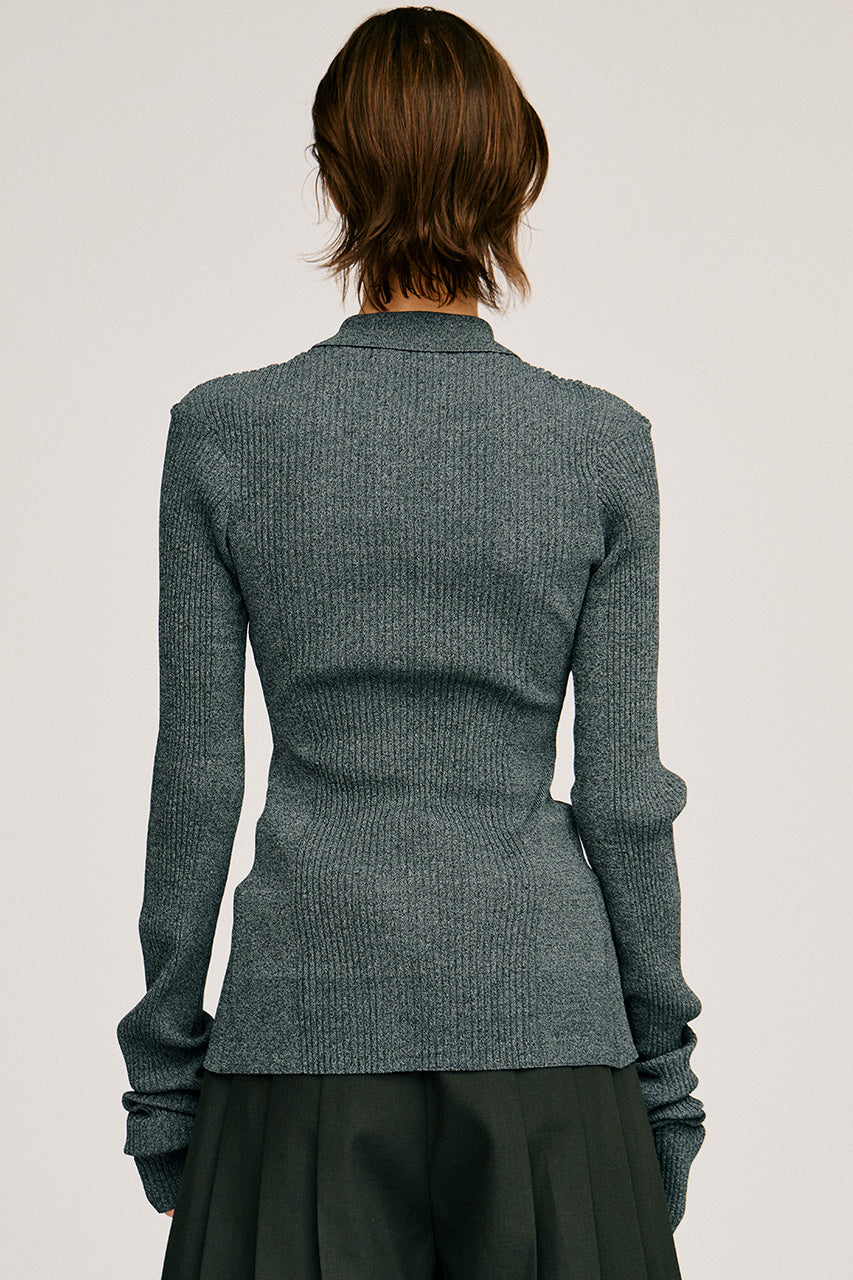 Metal Parts Knit Slim Shirt - 2026AUTUMN