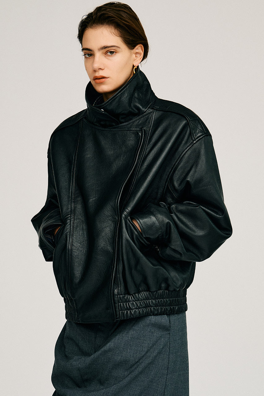 Sheep Leather Bomber Jacket - 2026AUTUMN