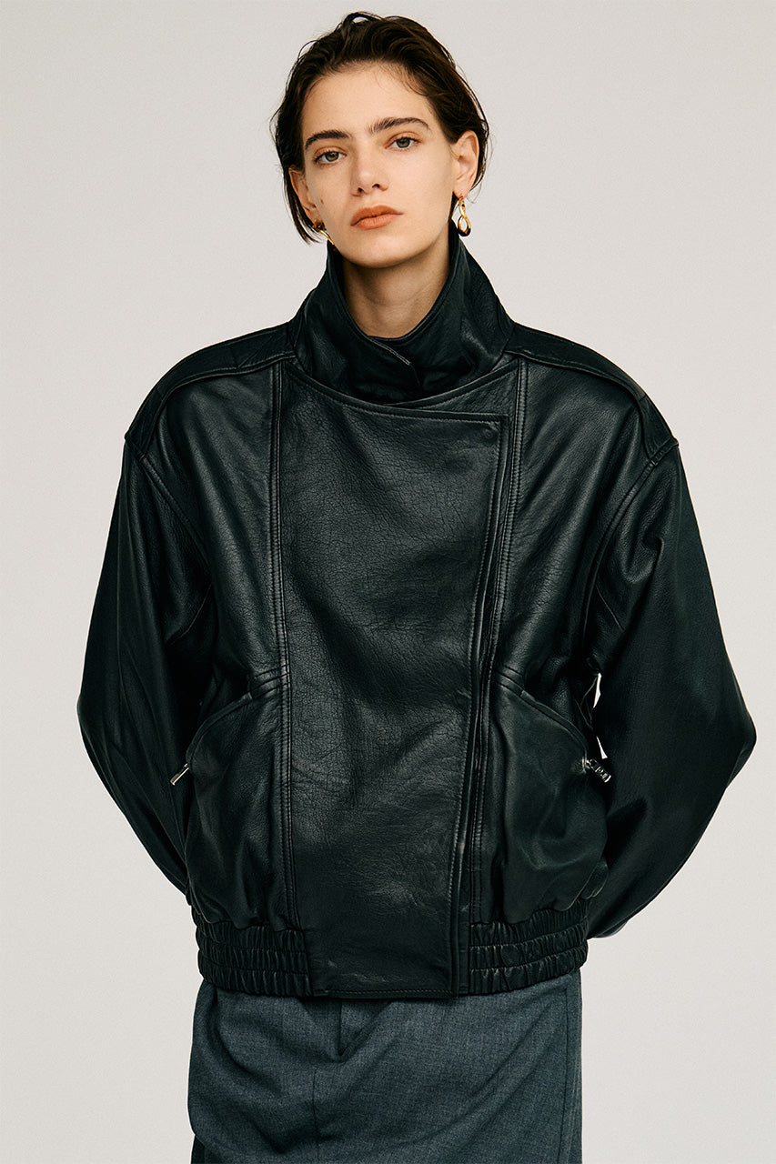 Sheep Leather Bomber Jacket - 2026AUTUMN