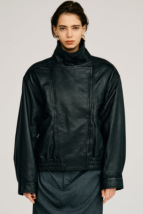 Sheep Leather Bomber Jacket - 2026AUTUMN
