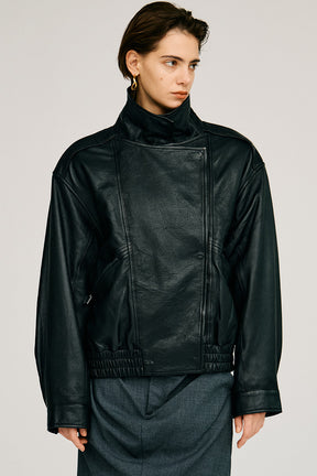 Sheep Leather Bomber Jacket - 2026AUTUMN