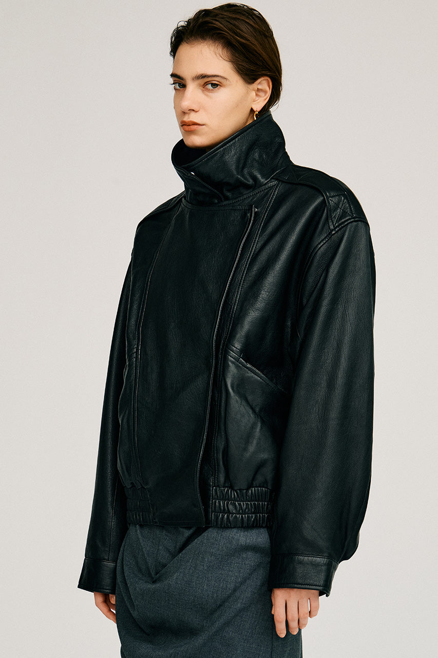 Sheep Leather Bomber Jacket - 2026AUTUMN