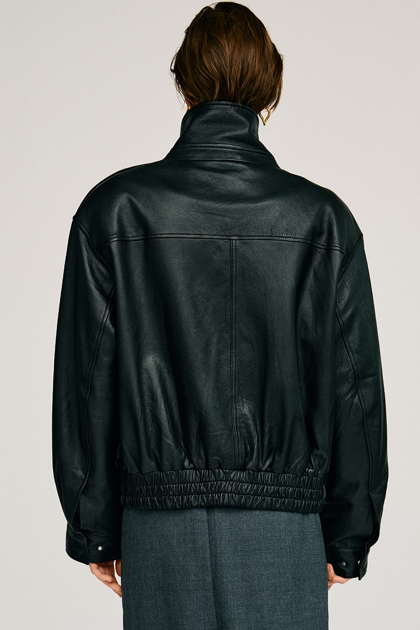 Sheep Leather Bomber Jacket - 2026AUTUMN