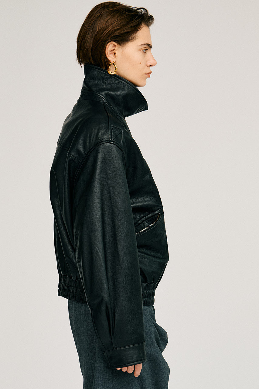 Sheep Leather Bomber Jacket - 2026AUTUMN
