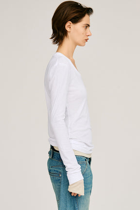 Scoop Neck Sheer Top - 2026AUTUMN