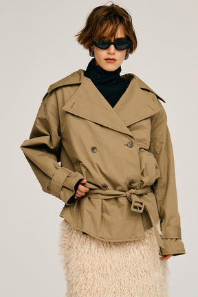 Boxy Middle Trench Coat - 2026AUTUMN