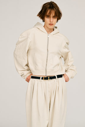 Power Shoulder Zip Hoodie - 2026AUTUMN