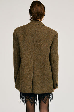 Classic Tweed Oversized Jacket Coat - 2026AUTUMN