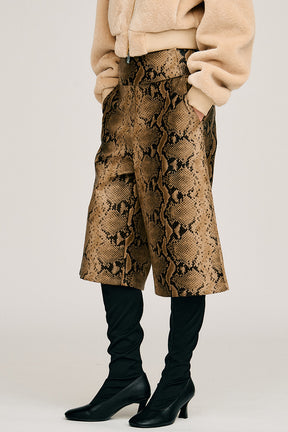 Synthetic Leather Half Pants - 2026AUTUMN