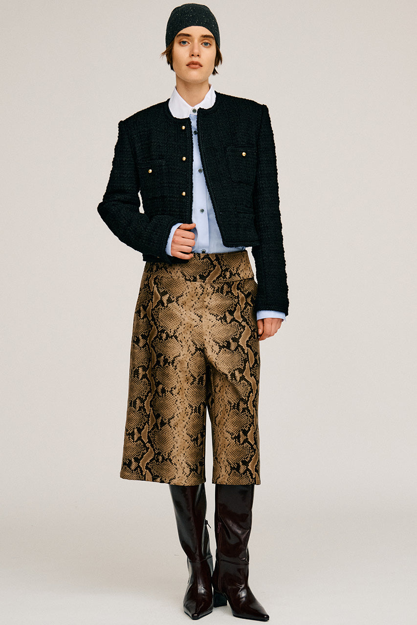 Synthetic Leather Half Pants - 2026AUTUMN