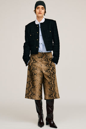 Synthetic Leather Half Pants - 2026AUTUMN