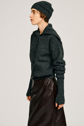 Oversized Collar Knit Cardigan - 2026AUTUMN