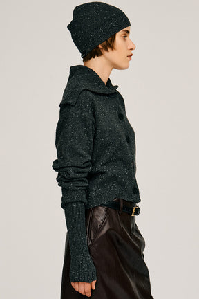 Oversized Collar Knit Cardigan - 2026AUTUMN