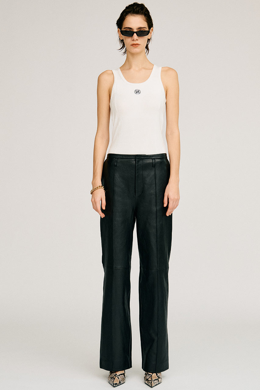 Sheep Leather Straight Pants - 2026AUTUMN