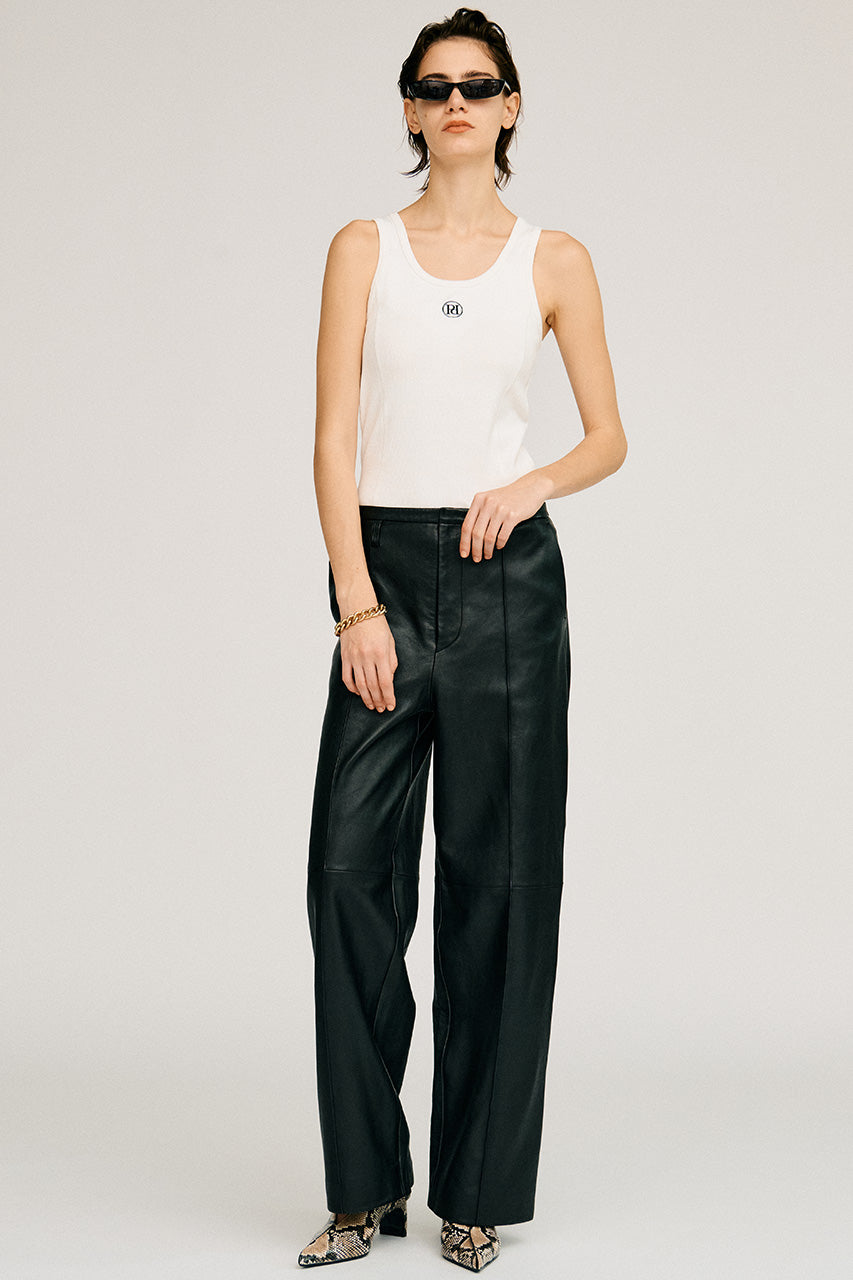 Sheep Leather Straight Pants - 2026AUTUMN