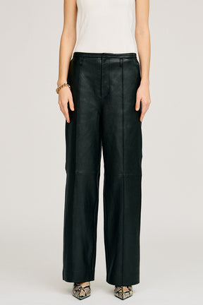 Sheep Leather Straight Pants - 2026AUTUMN